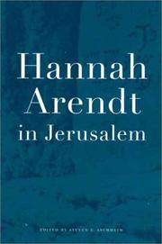 Cover of: Hannah Arendt in Jerusalem