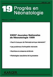 Cover of: Xixes Journees Nationales De Neonatologie, 1999 (Progres En Neonatologie) |