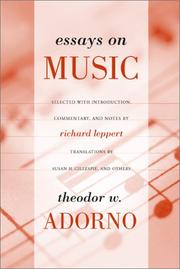Essays on Music by Theodor W. Adorno