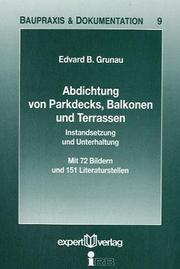 Cover of: Abdichtung von Parkdecks, Balkonen und Terrassen. Instandsetzung und Unterhaltung.