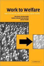 Work to welfare : how men become detached from the labour market