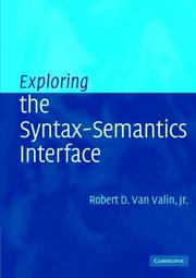 Cover of: The syntax-semantics interface