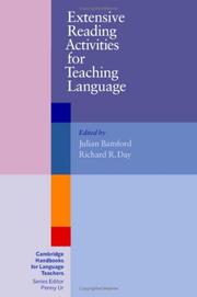 Cover of: Extensive reading activities for teaching language by edited by Julian Bamford, Richard R. Day.