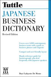 Japanese business dictionary by Boye De Mente
