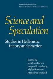 Cover of: Science and Speculation