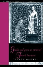 Cover of: Gender and Genre in Medieval French Literature (Cambridge Studies in French)