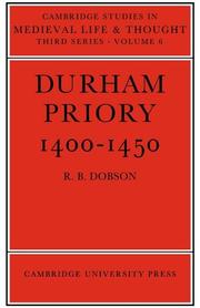 Cover of: Durham Priory 14001450