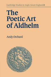 Cover of: The Poetic Art of Aldhelm (Cambridge Studies in Anglo-Saxon England)