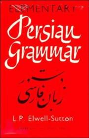 Cover of: Elementary Persian Grammar