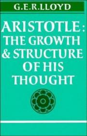 Cover of: Aristotle: the growth and structure of his thought