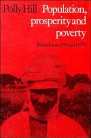 Population, prosperity and poverty : rural Kano, 1900 and 1970