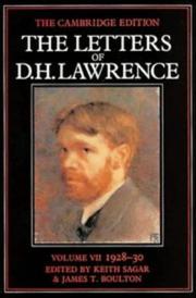 The letters of D.H. Lawrence. Vol. 7, November 1928-February 1930