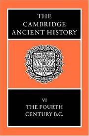 Cover of: The Cambridge Ancient History Volume 6: The Fourth Century BC