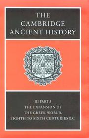 Cover of: The Cambridge Ancient History Volume 3, Part 3 by 