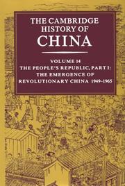 Cover of: The Cambridge History of China
