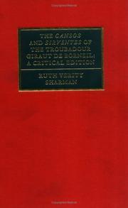The Cansos and Sirventes of the Troubadour, Giraut de Borneil by Giraut de Borneil
