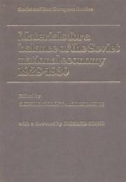 Materials for a balance of the Soviet national economy 1928-1930