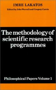 Cover of: The Methodology of Scientific Research Programmes: Philosophical Papers (Philosophical Papers Volume I)