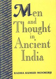 Cover of: Men and Thought in Ancient India