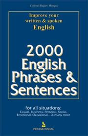 Cover of: 2000 English Phrases and Sentences