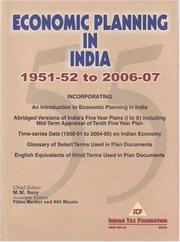 Cover of: Economic Planning in India - 1951-52 to 2006-07