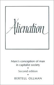 Cover of: Alienation: Marx's conception of man in capitalist society