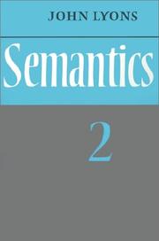Semantics by Lyons, John