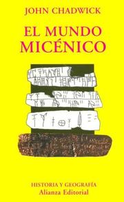 Cover of: Mundo Micenico, El by John Chadwick