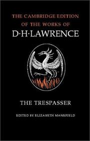 Cover of: The trespasser by David Herbert Lawrence
