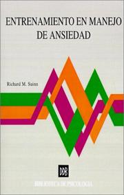 Cover of: Entrenamiento En Manejo De Ansiedad