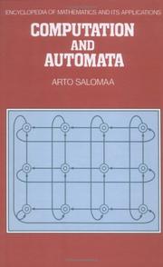 Cover of: Computation and automata