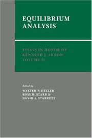 Cover of: Equilibrium analysis