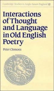 Interactions of thought and language in Old English poetry