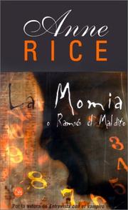 Cover of: La Momia o Ramsés el Maldito by Anne Rice