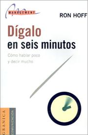 Cover of: Digalo En Seis Minutos