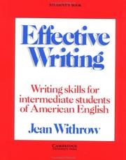 Cover of: Effective writing: writing skills for intermediate students of American English : student's book