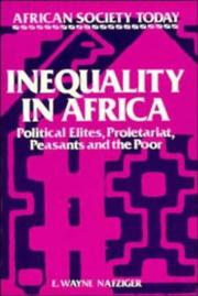 Cover of: Inequality in Africa: political elites, proletariat, peasants, and the poor