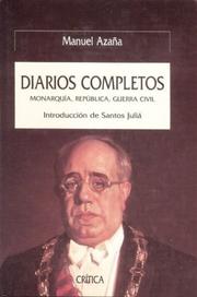 Cover of: Diarios completos by Manuel Azaña