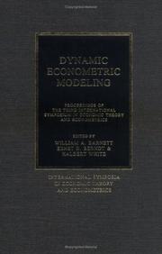 Dynamic econometric modeling