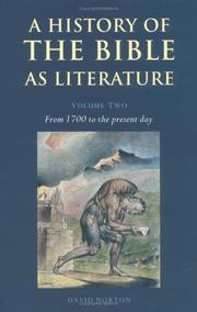 Cover of: A history of the Bible as literature