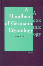 Cover of: A Handbook of Germanic Etymology by Vladimir E. Orel