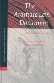 Cover of: The Aramaic Levi Document: Edition, Translation, Commentary (Studia in Veteris Testamenti Pseudepigrapha)