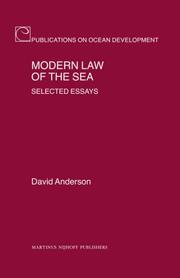 Modern Law of the Sea by David Anderson