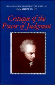 Critique of the power of judgment