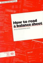 Cover of: How to Read a Balance Sheet by 