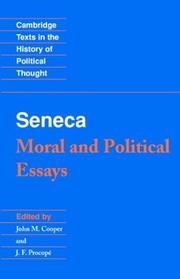 Moral and political essays by Seneca the Younger