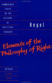 Elements of the philosophy of right