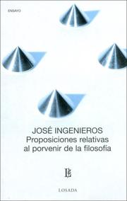 Cover of: Proposiciones Relativas Al Porvenir de La Filosofia