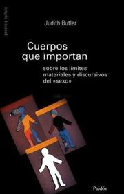 Cover of: Cuerpos Que Importan by Judith Butler