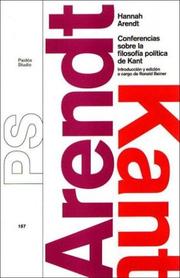 Cover of: Conferencias Sobre La Filosofia Politica de Kant